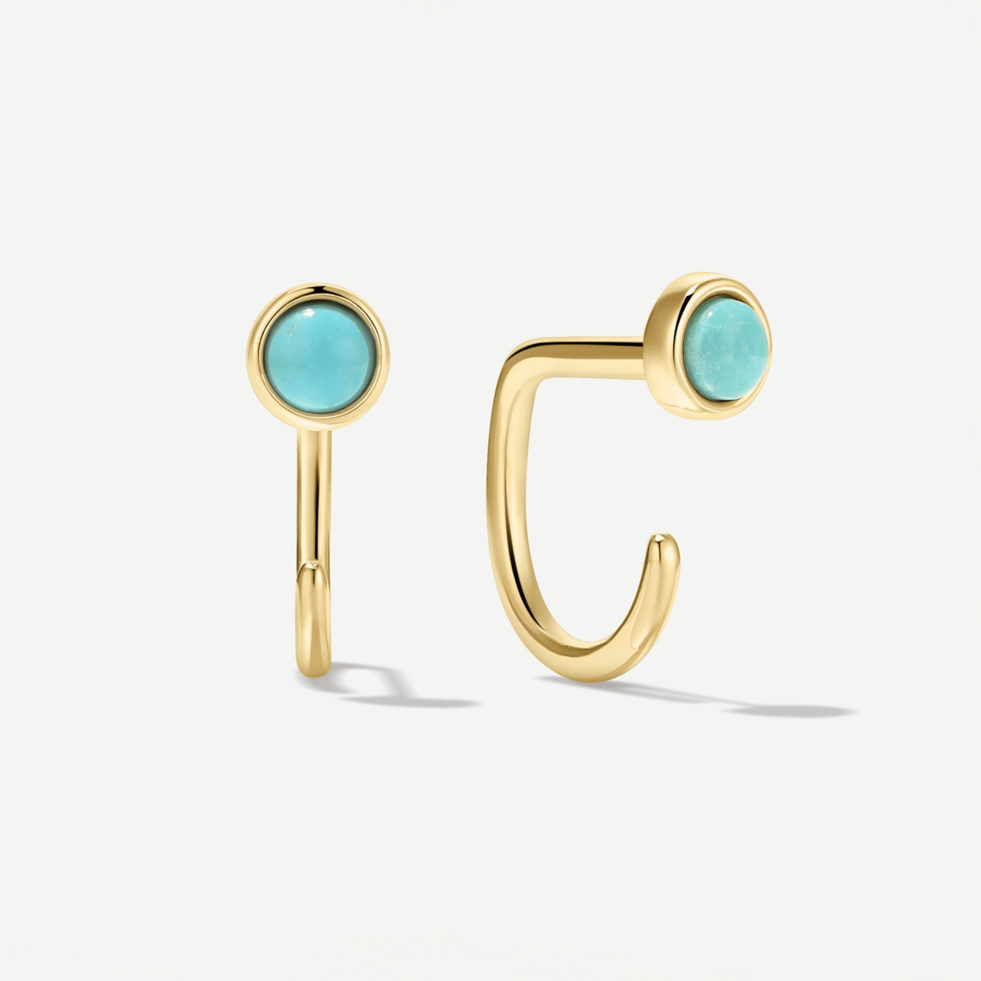 Stay Close Turquoise Hoops