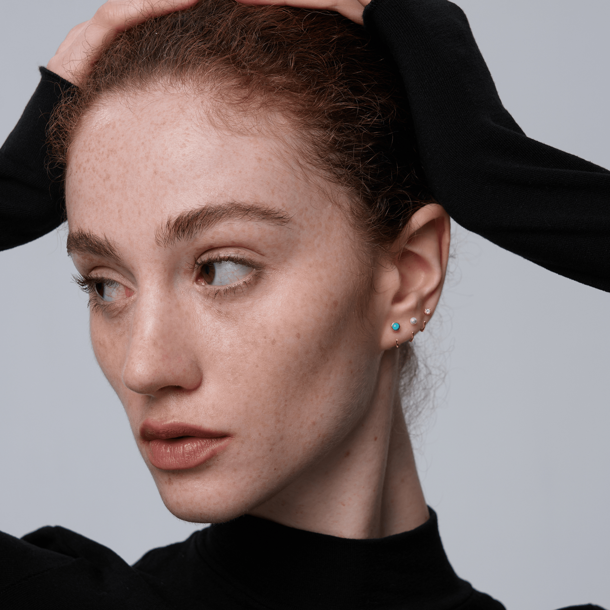 Stay Close Turquoise Hoops