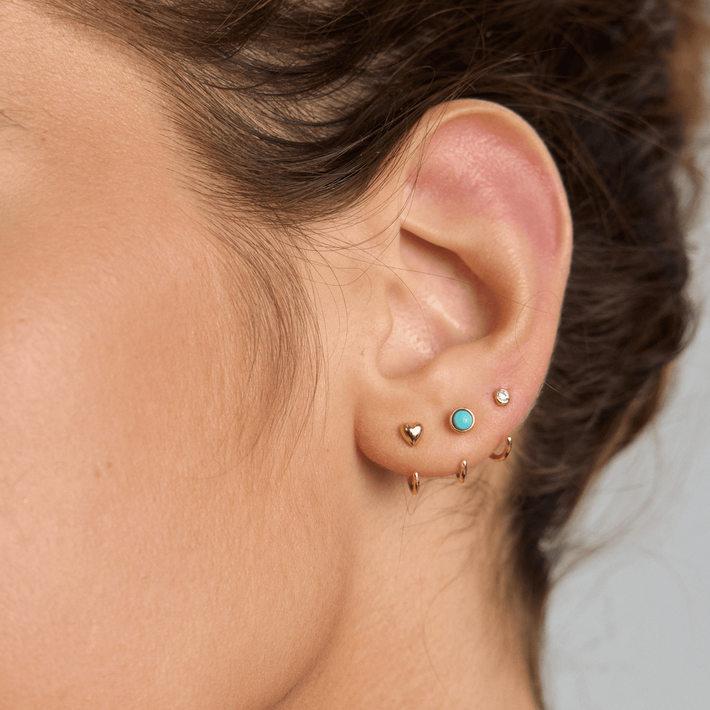 Stay Close Turquoise Hoops