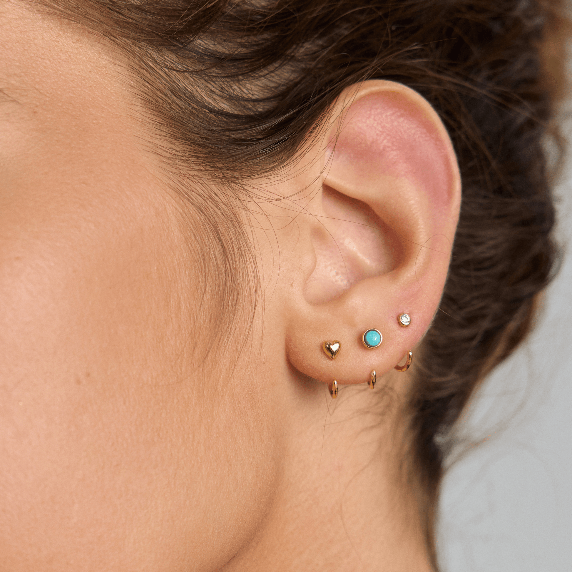 Stay Close Turquoise Hoops