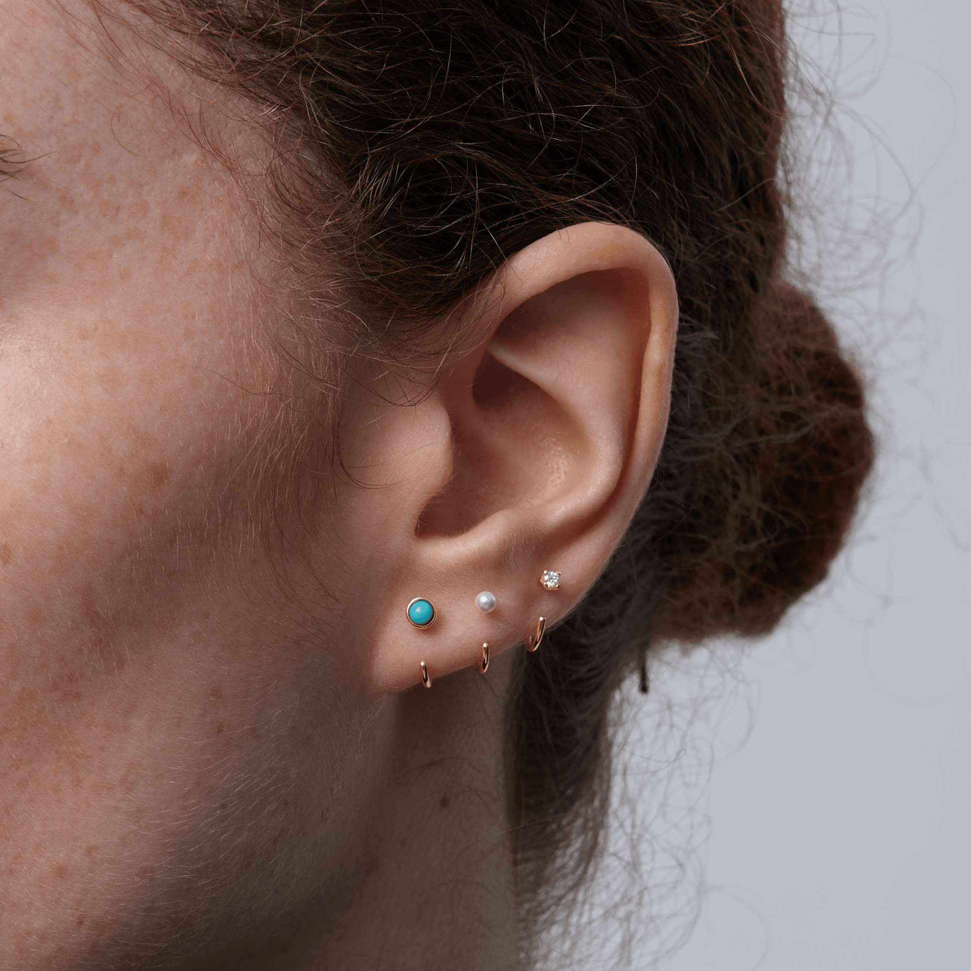 Stay Close Turquoise Hoops