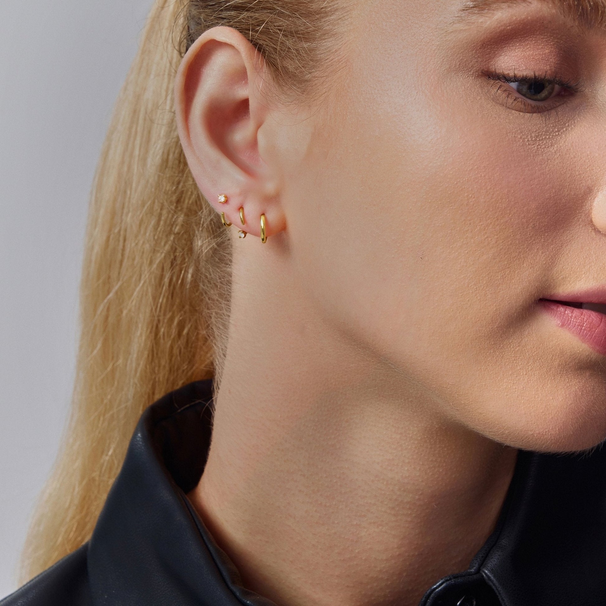 Swerve Moissanite Hoops